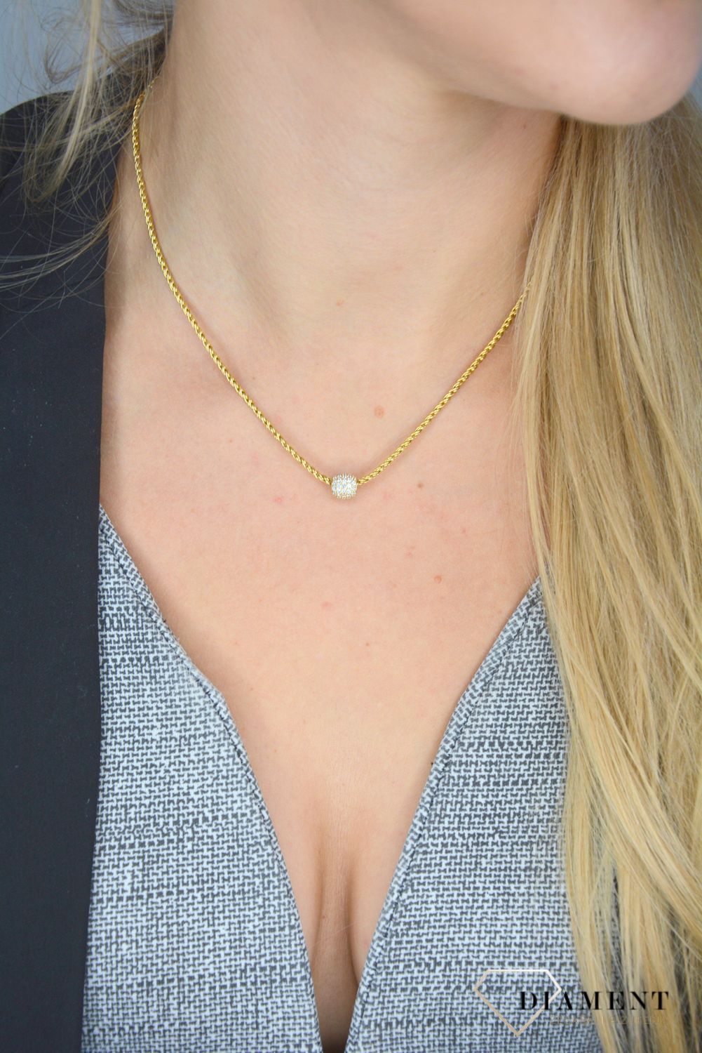 Złoty łańcuszek 585 o szerokości 2 mm DIA-LAN-1244-585 2mm.jpg